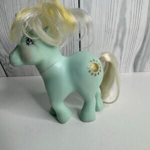 Vintage My Little Pony Sunbeam 1983 Glitter Gold Sun Unicorn G1 Hong Kong